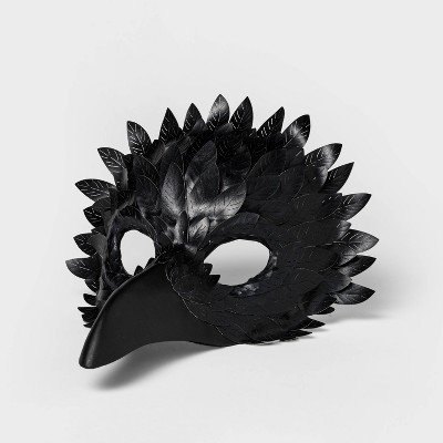 Photo 1 of Adult Black Crow Masquerade Halloween Costume Mask - Hyde &#38; EEK! Boutique&#8482;