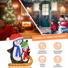 Costway Lighted Standing Penguins Artificial Christmas Decoration Pre-Lit 80 LED Bulbs - 3 of 4