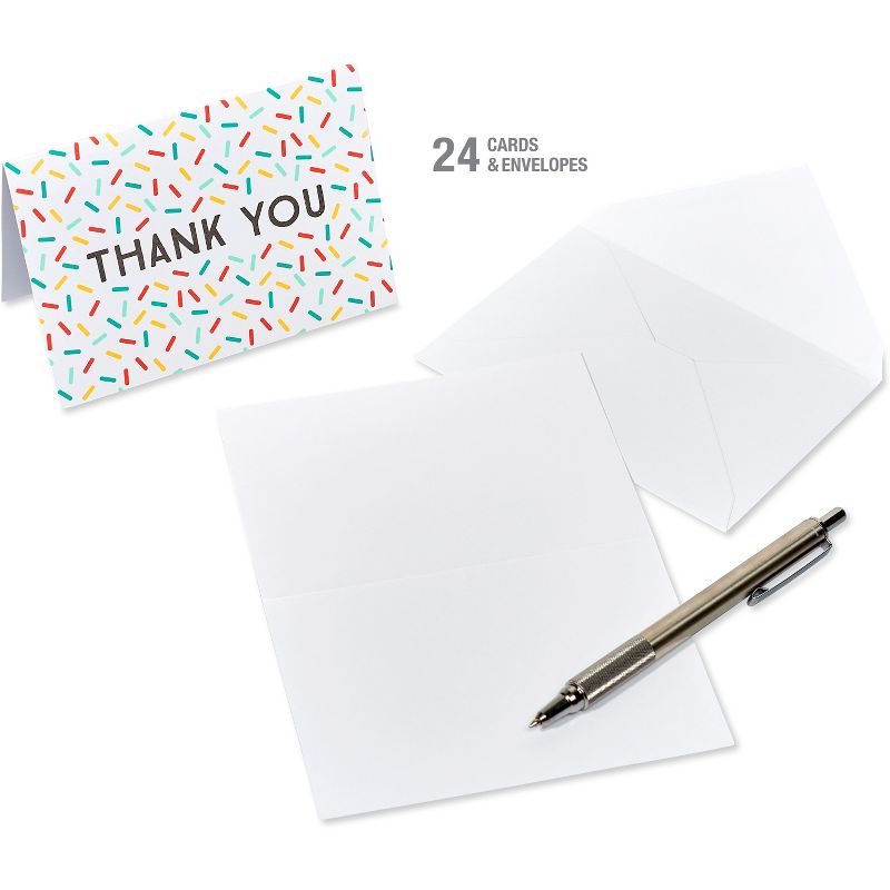 24ct Thank You Cards Confetti - Spritz&#8482;, 4 of 6