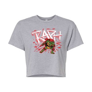 Women's - Teenage Mutant Ninja Turtles Mutant Mayhem - Sketch Raph Cropped Graphic T-Shirt - 1 of 4