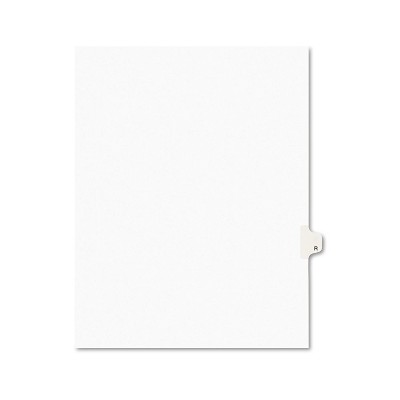 Avery-Style Legal Exhibit Side Tab Dividers 1-Tab Title R Ltr White 25/PK 01418