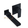 Yukimo Wall Mount Matte Black Single Handle Bathroom Sink Faucet Solid Brass - 2 of 4