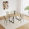 5-Piece Dining Set with MDF Kitchen Table and 4 Armless Chairs - 4 of 4