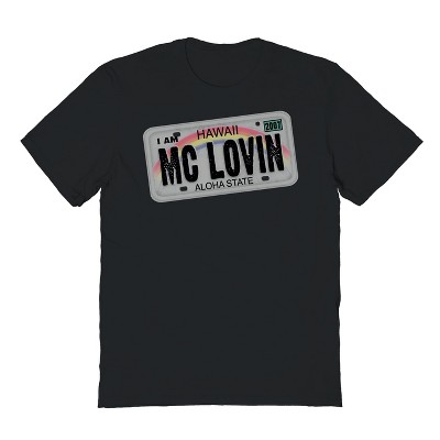 Superbad Men's Mc Lovin License Plate Short Sleeve Graphic Cotton T-Shirt