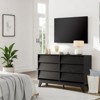 6 Drawer Dresser, Vintage Chest of Drawers with Bevel Design, Modern Dresser TV Stand for Bedroom, Living Room, Entryway and Closet - 3 of 4