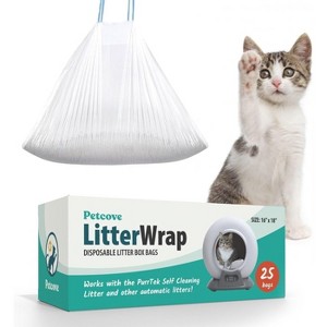 Petcove Premium Self-Cleaning Cat Litter Box Liners – Durable, Leakproof Waste Bags for Ultimate Odor Control - 1 of 4