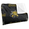 Wichita State University Logo Pattern Silky 50x60 Blanket, 1 Sided - 3 of 4