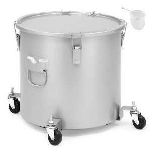 Karl Home 10 Gallon Fryer Oil Disposal Carbon Steel Fryer Grease Bucket With Caster Base - 1 of 4