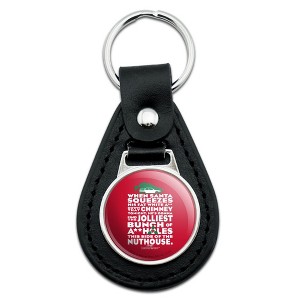 National Lampoons Christmas Vacation Jolliest Bunch Black Leather Keychain - 1 of 4