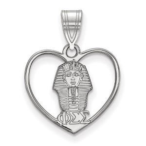 Black Bow Jewelry Sterling Silver Phi Sigma Sigma Greek Life Pendant - 1 of 3