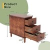 NicBex 23.62 Inch Nightstand with 3 Drawers,Modern Drawer Organizer with Square Pattern Decoration for Bedroom,Living Room,Brown - 3 of 4