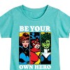 Girls' - Marvel - Be Your Own Hero Fitted Short Sleeve Graphic T-Shirt - 2 of 4