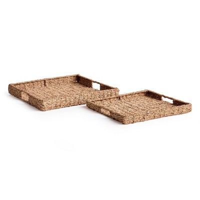 Plum & Post Seagrass Rectangular Trays St/2