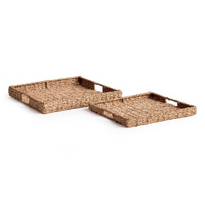 Plum & Post Seagrass Rectangular Trays St/2 - 1 of 4