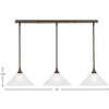 Toltec Lighting Any 3 - Light Chandelier in  Bronze with 12" Italian Bubble Shade - 2 of 2