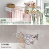 Wall Mounted Clothes Rack, Indoor Outdoor Folding Drying Rack, Retractable Towel Rack with Rod, for Laundry, Bathroom, Balcony - 2 of 4