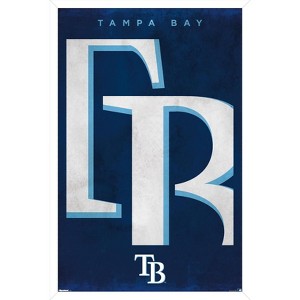 Trends International MLB Tampa Bay Rays - Logo 25 Framed Wall Poster Prints - 1 of 4