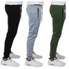 Galaxy By Harvic Pro Star Men's Slim Fit Fleece Lined Joggers-3 Pack - 3 of 4