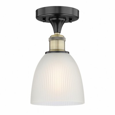Castile - 1 Light Semi-Flush Mount In Industrial Style-9.75 Inches Tall and 6 Inches Wide