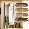 56 inchx 21 inch floor full length mirror standing full body rounded corner rectangle mirrors with stand black bedroom living room - 4 of 4