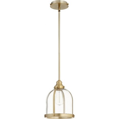 Quorum Lighting Banded Dome 1 - Light Pendant in  Aged Brass