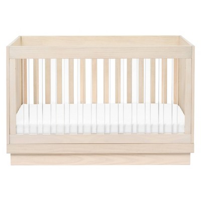 Washed Natural Pine and Acrylic 3-in-1 Convertible Crib