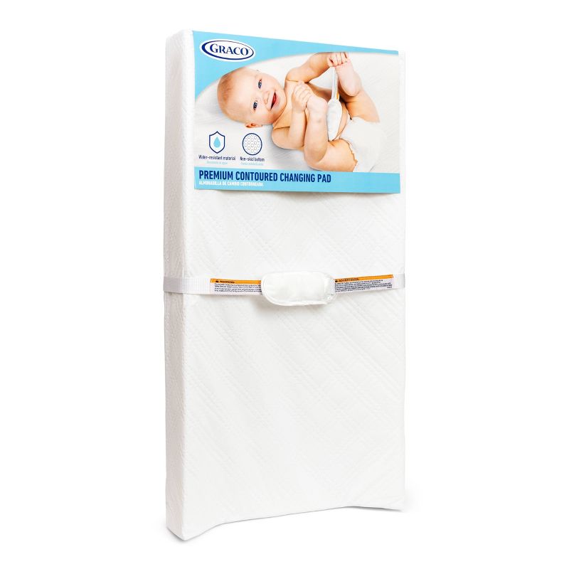 Graco Premium 2 Sided Contoured Changing Pad - White, 1 of 9