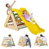 Costway 4 in 1 Wooden Climbing Triangle Set Triangle Climber w/ Ramp - 3 of 4