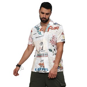 Campus Sutra Men Men's Multicolour Retro Graphic Shirt - 1 of 3