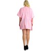 HAPPY BAY Women's Summer Holiday Beachwear Mini Bathing Suit Beach Dress Plus Size Fall Swimsuit Cover ups Tops for Women 2X-3X Pink Solid - 2 of 4