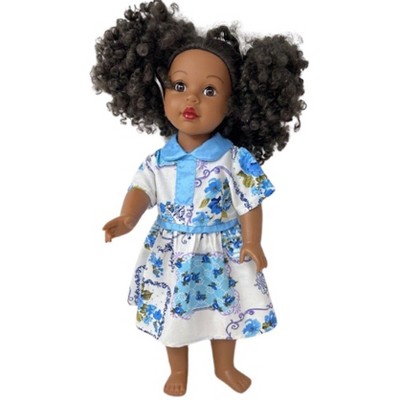 Doll Clothes Superstore Handmade Blue Flower Dress Fits Our Generation American Girl My Life Dolls