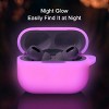 BONGEEK AirPods Pro Case Cover,Soft Silicone Protective Case Cover Skin for Apple AirPod Pro Charging Case Keychain Front LED Visible,Nightglow Purple - 3 of 4