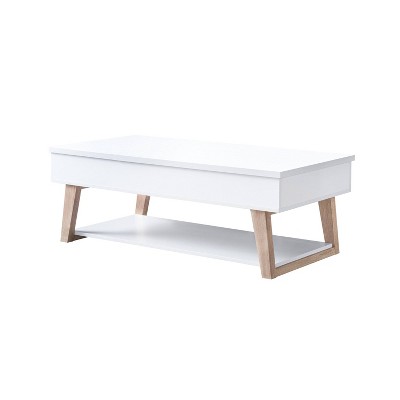 Alpi Lift Top Coffee Table White - miBasics