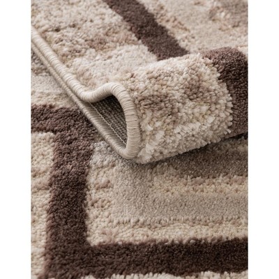 Serene Oasis 8' x 10' Oval Braided Brown Abstract Synthetic Rug