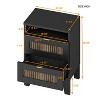 NicBex Nightstand Bedside End Table with Metal Handle Drawers for Bedroom & Living Room - 3 of 4