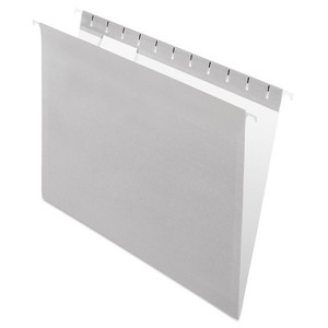 Pendaflex Essentials Colored Hanging Folders 1/5 Tab Letter Gray 25/Box 81604 - 1 of 4