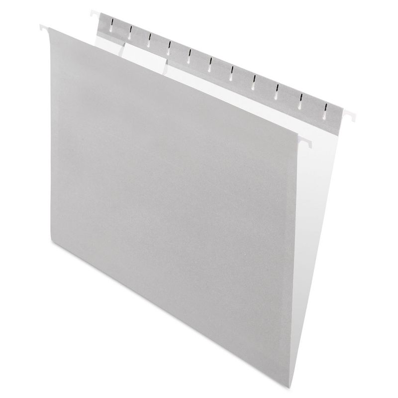 Pendaflex Essentials Colored Hanging Folders 1/5 Tab Letter Gray 25/Box 81604, 1 of 6