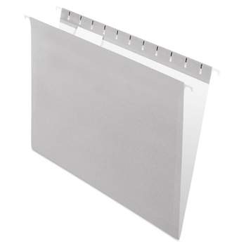 Pendaflex Essentials Colored Hanging Folders 1/5 Tab Letter Gray 25/Box 81604