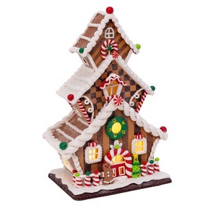 Gerson LED Multicolored Lighted Claydough Gingerbread Christmas Village 13 in. - 1 of 1
