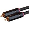 Monoprice 2-Male to 1-Female RCA Y-Adapter - 1 Feet - Black | Gold Plated Connectors, Double Shielded With Copper Braiding - Onix Series - 3 of 4