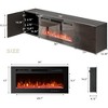 EROMMY 70'' Floating TV Stand with 36'' Electric Fireplace, High Gloss Finish with 12 Flame Fireplace Insert Heater - 3 of 4