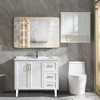 Whisen 30x36 Inch Rectangular Bathroom Wall Mirror, HD Glass with Anti-Rust Aluminum Frame - 3 of 4