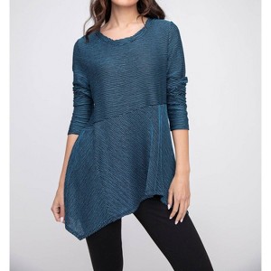 Women's Arty Stripe Asymmetrical Tunic - habitat - 1 of 4