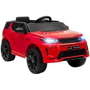 Qaba Land Rover Discovery Sport Licensed 12V Kids Ride on Car, Battery Powered Toy Car w/ Remote Control Soft Start, LED Lights, Music Horn, Red - 1 of 4
