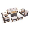 Buenhomino 8 Piece Patio Furniture Set with 41" Fire Pit Table Wicker Rattan Patio Sectional Sofa Set Outdoor Seating Furniture with Thickened Cushion - 2 of 4