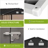 10x8 FT Outdoor Metal Storage Shed, Steel Utility Shed Storage, Metal Shed Outdoor Storage with Lockable Door Design Gray - 4 of 4