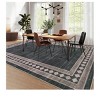 Brown-2*6 feet  Contemporary Machine Washable Area Rug Modern Geometric Floor Cover Non Slip Stylish  Bordered Accent Carpet Stain Resistant Low Pile - 4 of 4