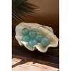 Large Resin Clam Shell Bowl – 9" Tall Ocean-Themed Accent by Kalalou - 3 of 4