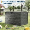 120 Gallon Large Resin Deck Box, Weatherproof Outdoor Storage Bin with Lid and Side Handles for Garden Accessories, Patio Cushions, Backyard box - 3 of 4
