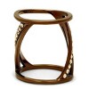 Slickblue Women's Stainless Steel Ring IP Coffee Light Finish with Light Peach Synthetic Crystal, Size 5-10 - 3 of 4